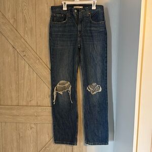 Levi low pro straight jeans cut size 27